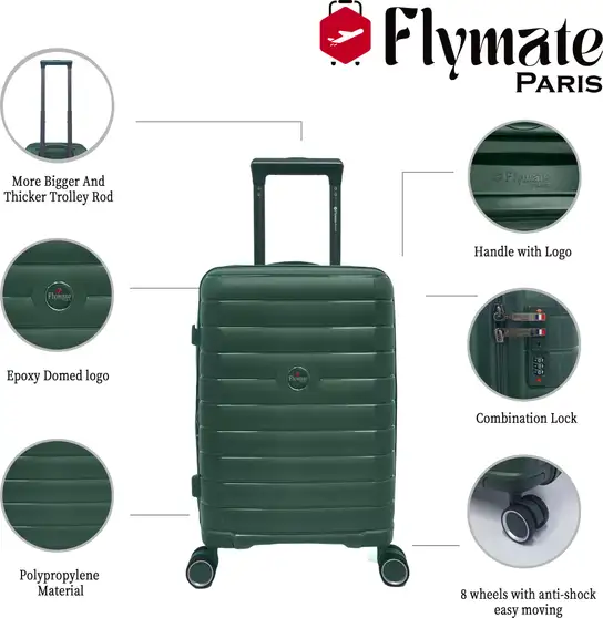 Flymate Check-in Suitcase Combo (Green) - Image 6