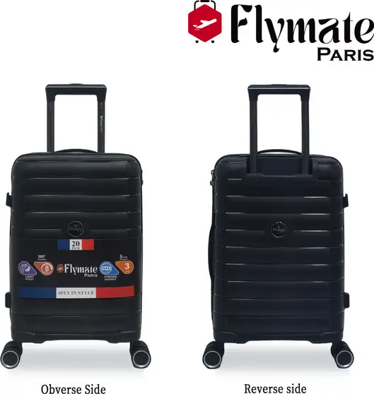 Flymate Suitcase Combo (Black)
