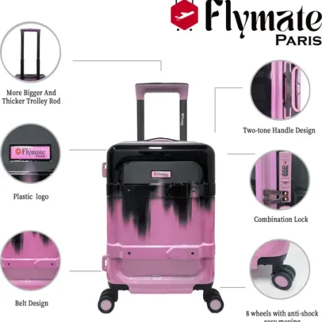 Flymate Suitcase Combo (Pink)