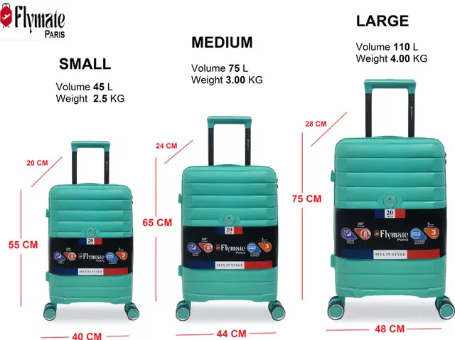 Flymate Suitcase Combo (Blue) - Image 2