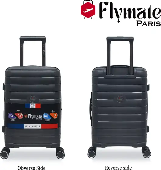 Flymate Suitcase Combo (Grey)