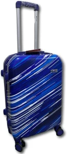 Large Check-in Suitcase (75 cm) 4 Wheels - STRIPES BLUE 28INCH - Blue